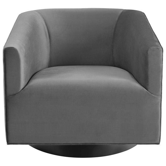 Twist Accent Lounge Performance Velvet Swivel Chair - view 6