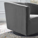 Twist Accent Lounge Performance Velvet Swivel Chair - detail close-up