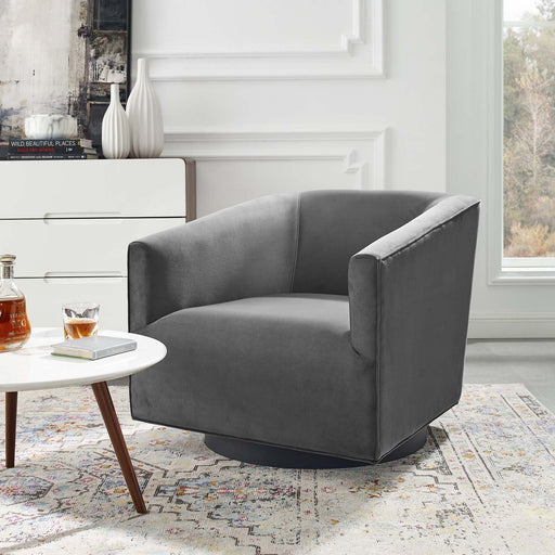 Twist Accent Lounge Performance Velvet Swivel Chair - Modway \living\accent & lounge chairs