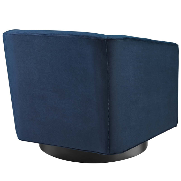 Twist Accent Lounge Performance Velvet Swivel Chair - view 11