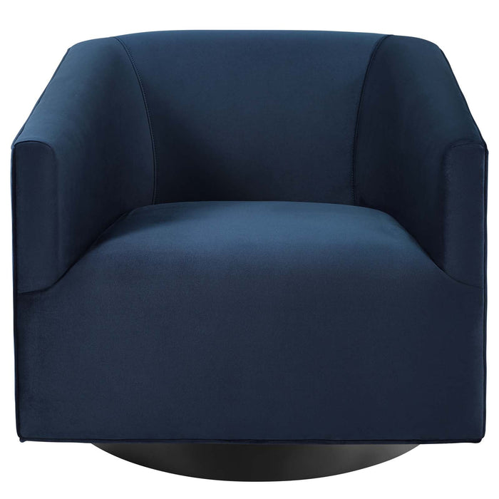 Twist Accent Lounge Performance Velvet Swivel Chair - view 12