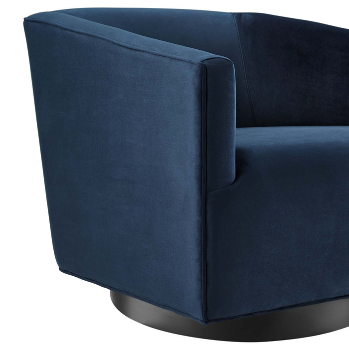 Twist Accent Lounge Performance Velvet Swivel Chair - view 13