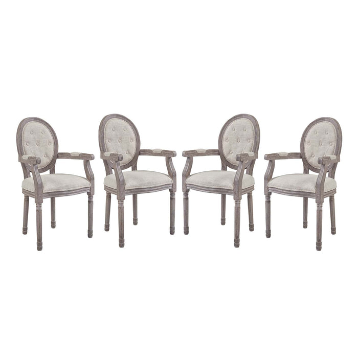 Arise Upholstered Fabric Dining Armchair Set of 4