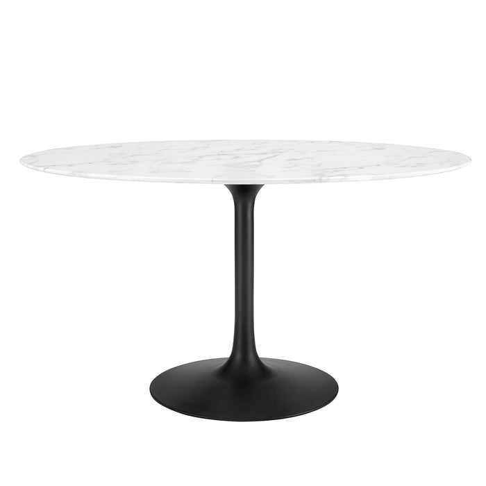 Lippa Oval Artificial Marble Dining Table