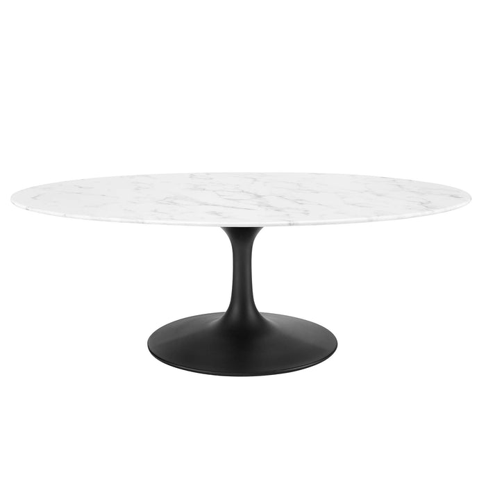 Lippa Oval Artificial Marble Coffee Table