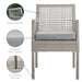 Aura Dining Armchair Outdoor Patio Wicker Rattan Set of 2 - alternate angle view