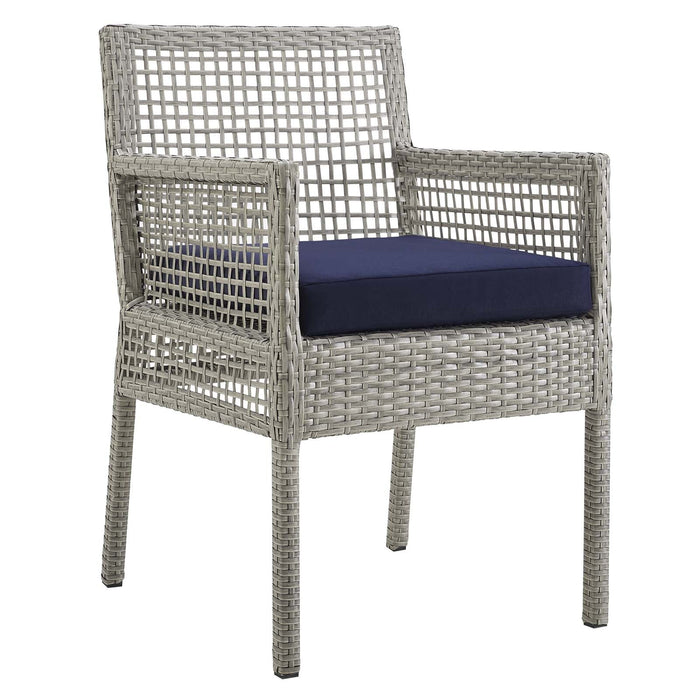 Aura Dining Armchair Outdoor Patio Wicker Rattan Set of 2 - view 9