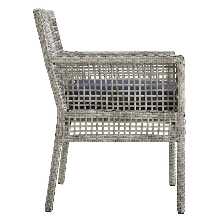 Aura Dining Armchair Outdoor Patio Wicker Rattan Set of 2 - view 10