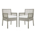 Aura Dining Armchair Outdoor Patio Wicker Rattan Set of 2 - view 13