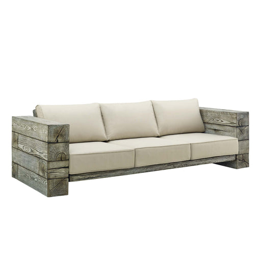 Manteo Rustic Coastal Outdoor Patio Sunbrella®  Sofa - alternate angle view