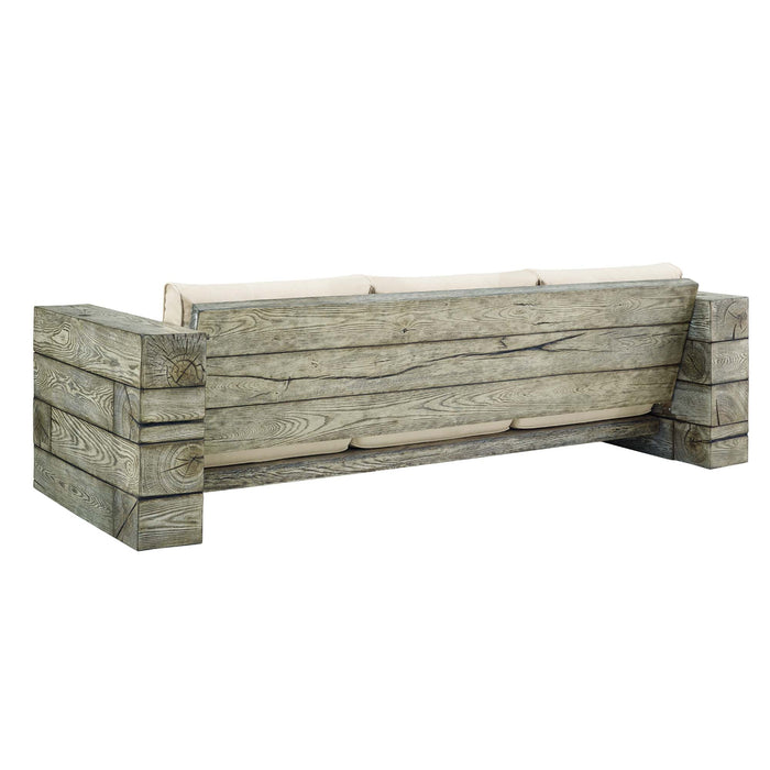 Manteo Rustic Coastal Outdoor Patio Sunbrella®  Sofa - view 5