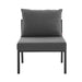 Riverside Outdoor Patio Aluminum Armless Chair - view 6