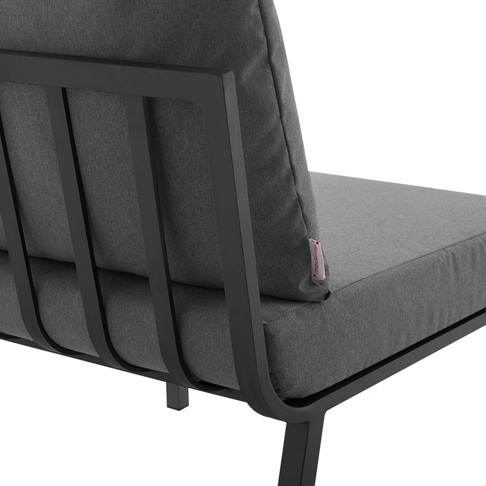 Riverside Outdoor Patio Aluminum Armless Chair - view 7