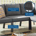 Riverside Outdoor Patio Aluminum Armless Chair - Modway \outdoor\sofas & sectionals