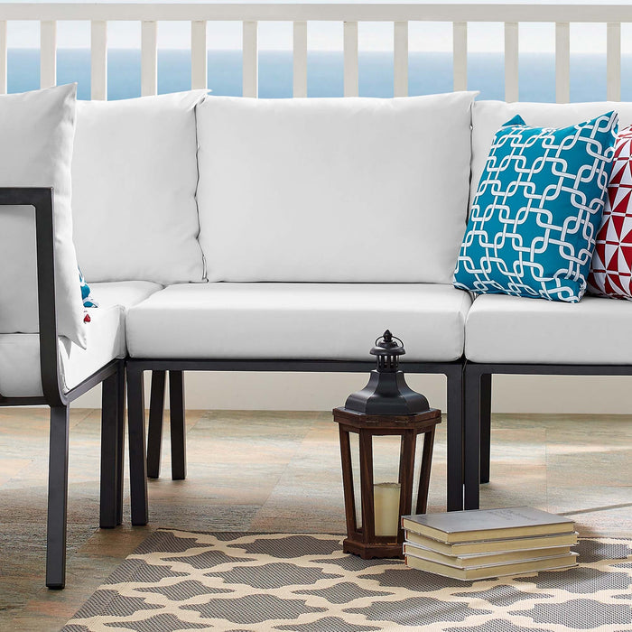 Riverside Outdoor Patio Aluminum Armless Chair - view 10