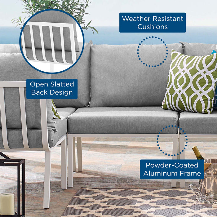 Riverside Outdoor Patio Aluminum Armless Chair - view 17