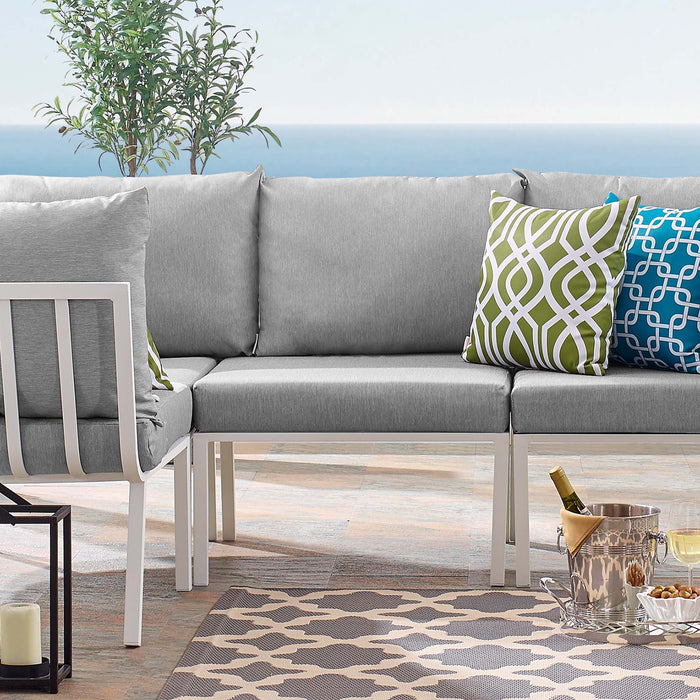Riverside Outdoor Patio Aluminum Armless Chair - view 15