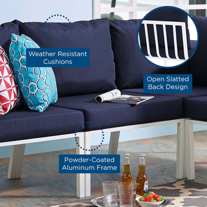 Riverside Outdoor Patio Aluminum Armless Chair - view 24