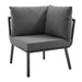 Riverside Outdoor Patio Aluminum Corner Chair - alternate angle view
