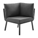 Riverside Outdoor Patio Aluminum Corner Chair - in lifestyle setting