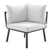 Riverside Outdoor Patio Aluminum Corner Chair - view 11