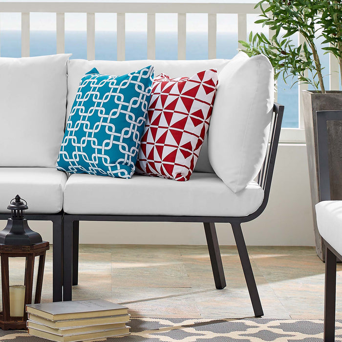 Riverside Outdoor Patio Aluminum Corner Chair - view 10