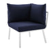 Riverside Outdoor Patio Aluminum Corner Chair - view 23