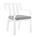 Baxley Stackable Outdoor Patio Aluminum Dining Armchair - alternate angle view