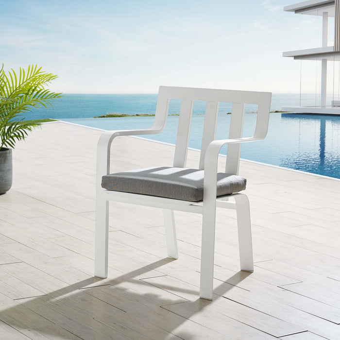 Baxley Stackable Outdoor Patio Aluminum Dining Armchair - Modway \outdoor\dining chairs