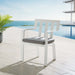 Baxley Stackable Outdoor Patio Aluminum Dining Armchair - Modway \outdoor\dining chairs