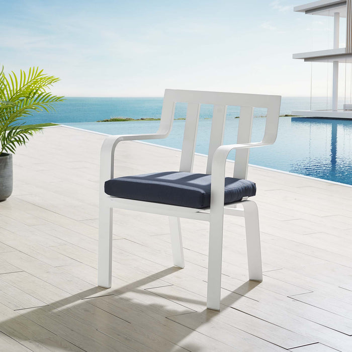 Baxley Stackable Outdoor Patio Aluminum Dining Armchair - view 10