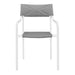 Raleigh Stackable Outdoor Patio Aluminum Dining Armchair - view 5