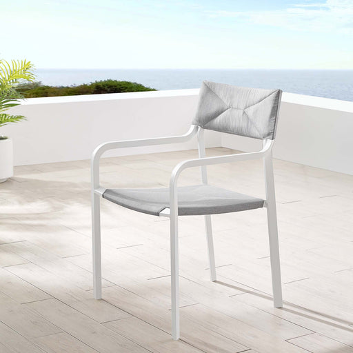 Raleigh Stackable Outdoor Patio Aluminum Dining Armchair - Modway \outdoor\dining chairs