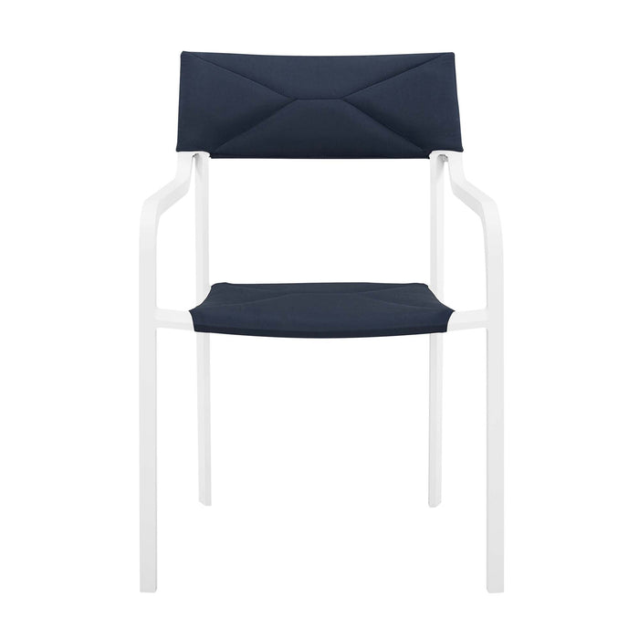 Raleigh Stackable Outdoor Patio Aluminum Dining Armchair - view 14