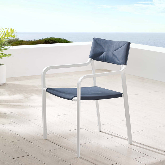 Raleigh Stackable Outdoor Patio Aluminum Dining Armchair - view 9