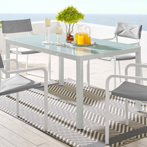 Raleigh 59" Outdoor Patio Aluminum Dining Table - Modway \outdoor\dining tables