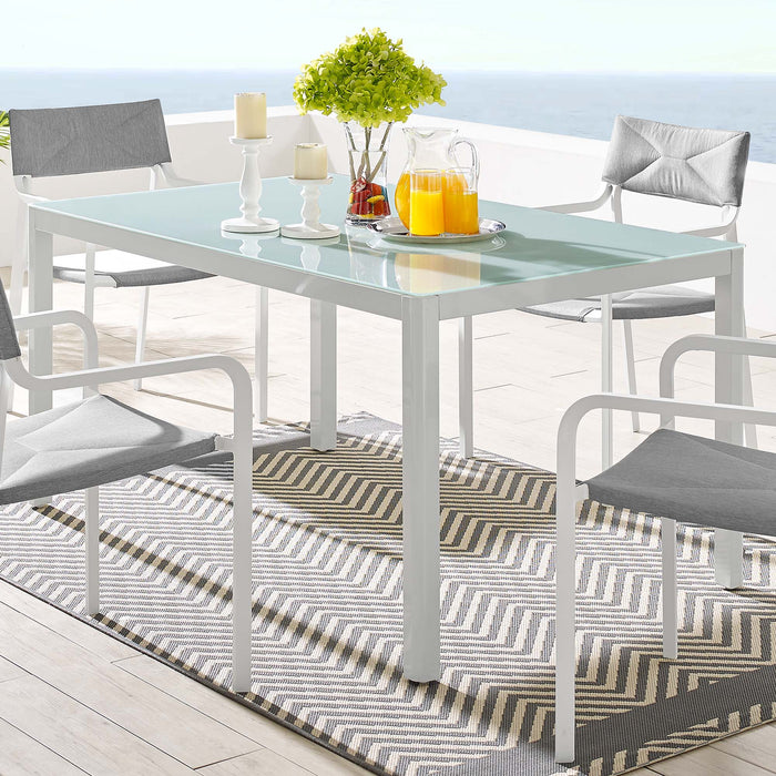 Raleigh 59" Outdoor Patio Aluminum Dining Table - Modway \outdoor\dining tables