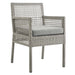 Aura Dining Armchair Outdoor Patio Wicker Rattan Set of 4 - detail close-up