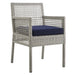 Aura Dining Armchair Outdoor Patio Wicker Rattan Set of 4 - view 9
