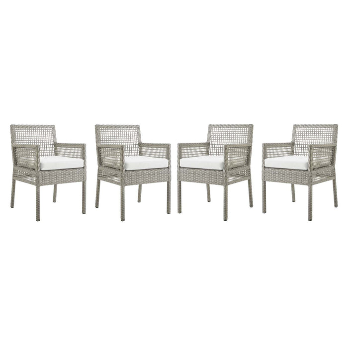Aura Dining Armchair Outdoor Patio Wicker Rattan Set of 4 - view 13