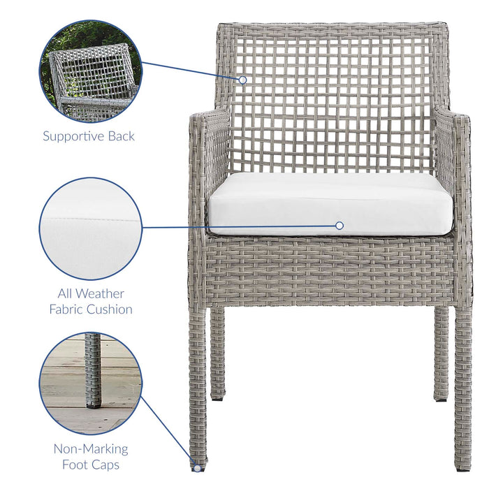 Aura Dining Armchair Outdoor Patio Wicker Rattan Set of 4 - view 14