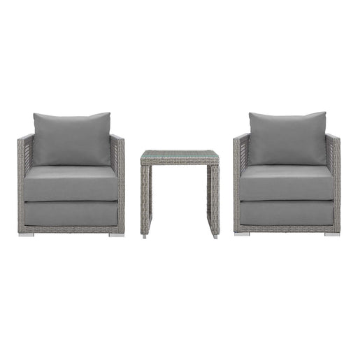 Aura 3 Piece Outdoor Patio Wicker Rattan Set - Modway \outdoor\conversation sets