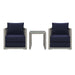 Aura 3 Piece Outdoor Patio Wicker Rattan Set - view 10
