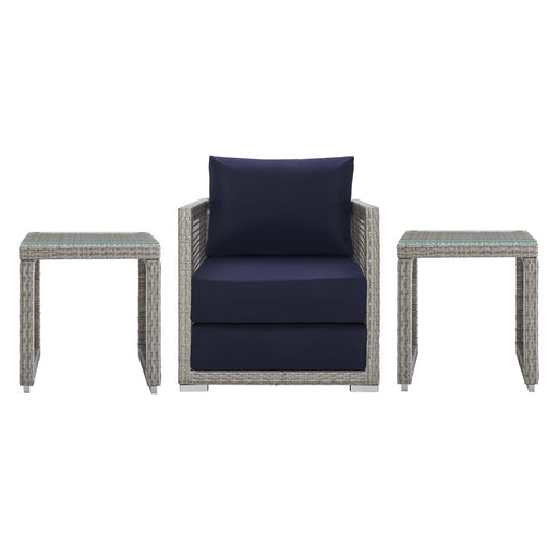 Modway Aura 3 Piece Outdoor Patio Wicker Rattan Set - Product Image 24