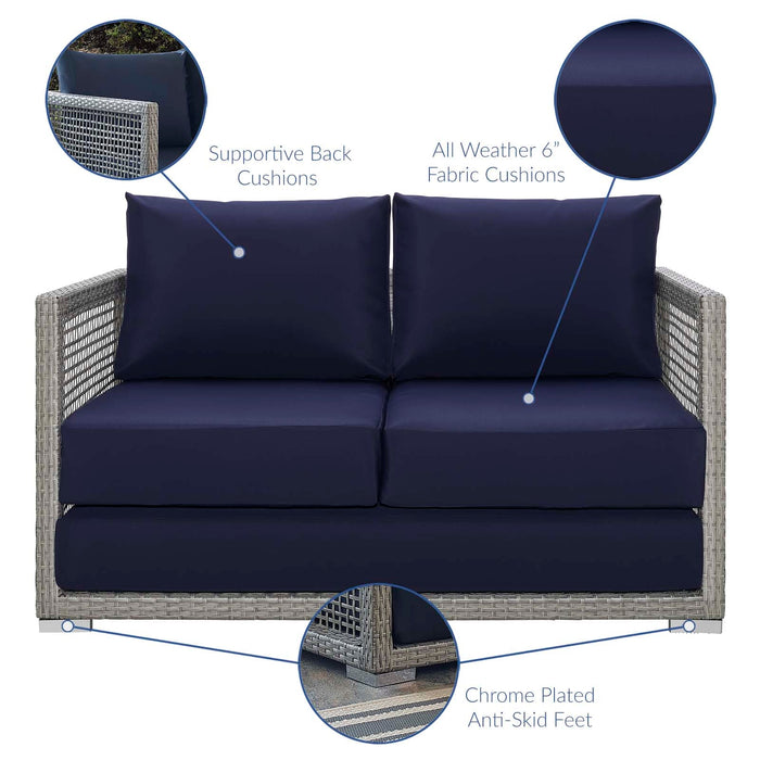 Aura 3 Piece Outdoor Patio Wicker Rattan Set - view 11