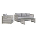 Aura 3 Piece Outdoor Patio Wicker Rattan Set - Modway \outdoor\conversation sets