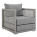 Aura 3 Piece Outdoor Patio Wicker Rattan Set - in lifestyle setting