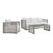 Aura 3 Piece Outdoor Patio Wicker Rattan Set - view 19
