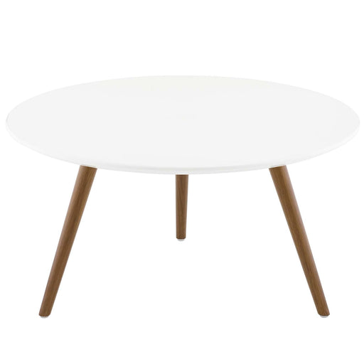 Modway Lippa Round Wood Coffee Table with Tripod Base Living Room Furniture - View 17
