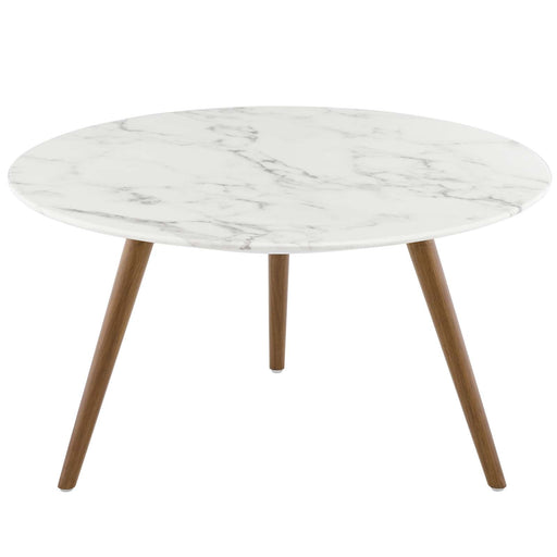 Modway Lippa Round Artificial Marble Coffee Table with Tripod Base Living Room Furniture - View 17